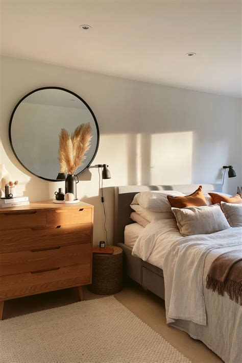 Sunlit Bedroom With Cosy Autumnal Decor Wooden Bedroom Interiors Cosy