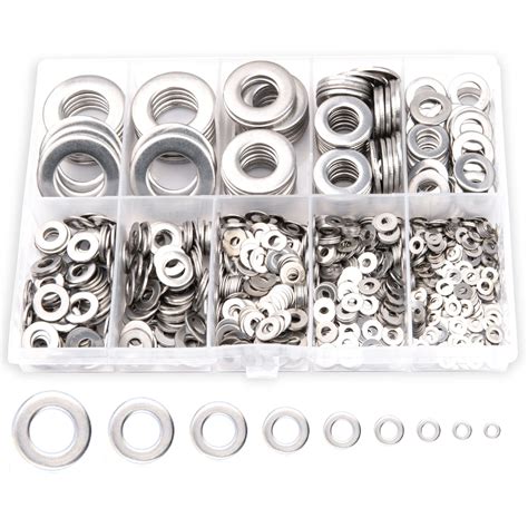 Pcs Assorted Washers For Screws Stainless Steel Flat Washers