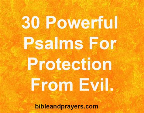 Powerful Psalms For Protection From Evil Bibleandprayers