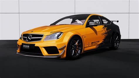 2012 Mercedes Benz C63 AMG Black AMG Livery GTA5 Mods