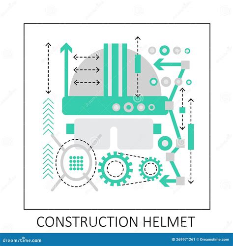 Construction safety helmet stock vector. Illustration of head - 269971261