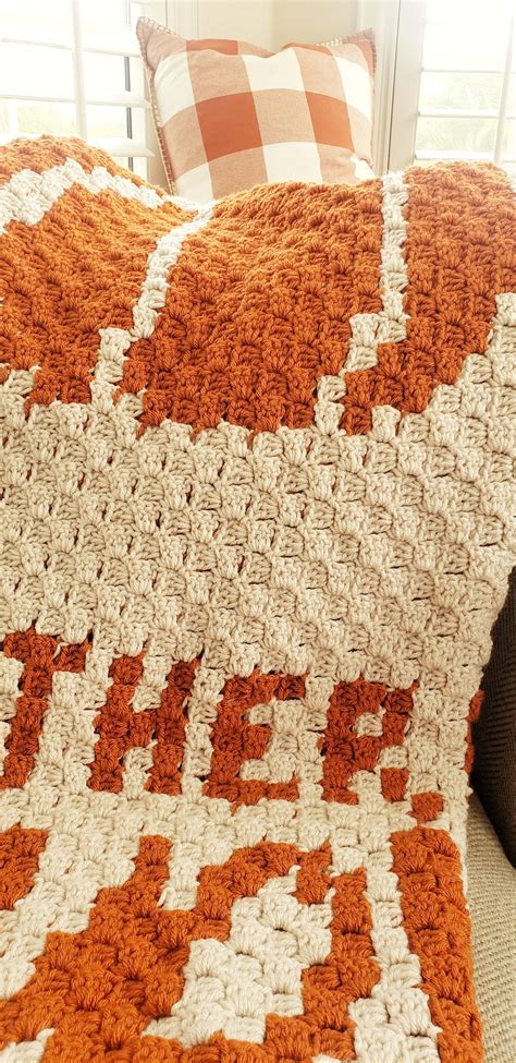 CROCHET PATTERN Fall Crochet Blanket C2c Crochet Pattern Etsy