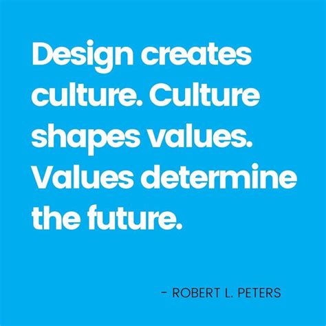 Design Creates Culture Culture Shapes Values Values Determine The