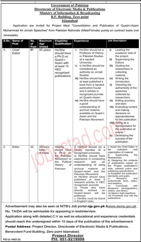 Latest Jobs In Moib September Ministry Of Information