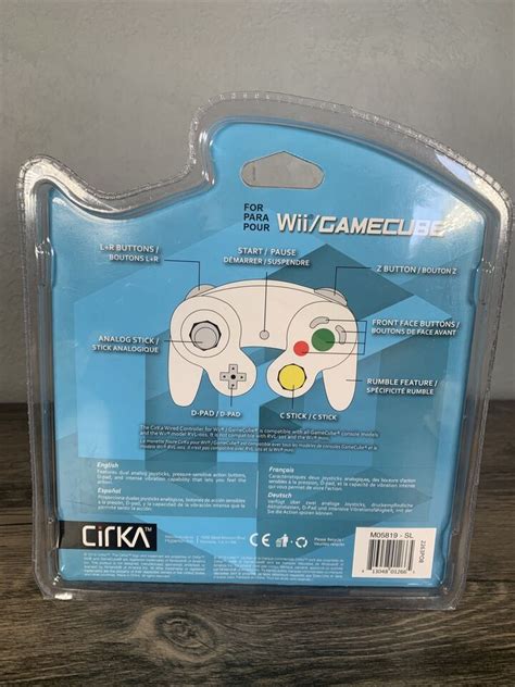 New Cirka M Sl Wired Controller For Gamecube Nintendo Wii Silver