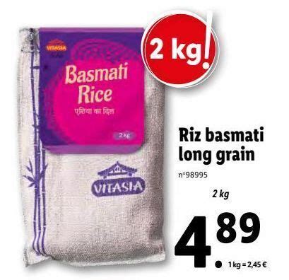 Promo Riz Basmati Chez Lidl