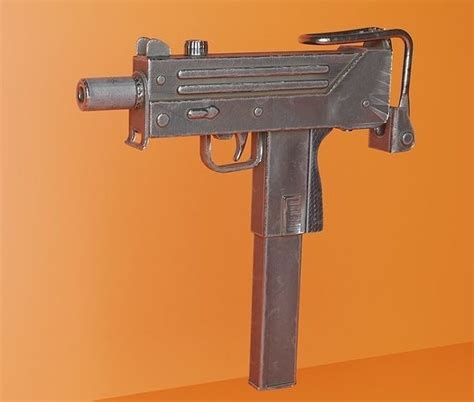 Uzi Submachine Gun Free Vr Ar Low Poly D Model Cgtrader