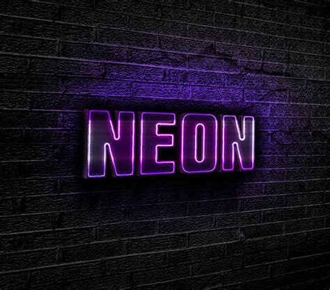 Purple Neon Text Effect On Behance