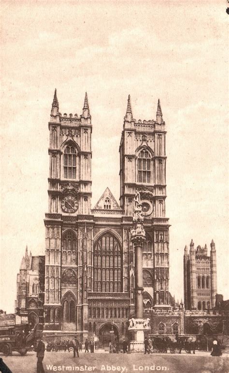 Vintage Postcard Westminster Abbey Church London England The Arcadian