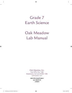 7 Earth Science Lab Manual Sample Lesson 2020 Oak Meadow Providers