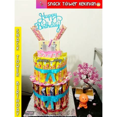 Jual Snack Tower Birthday Snack Tower Kekinian Kue Ultah Hadiah