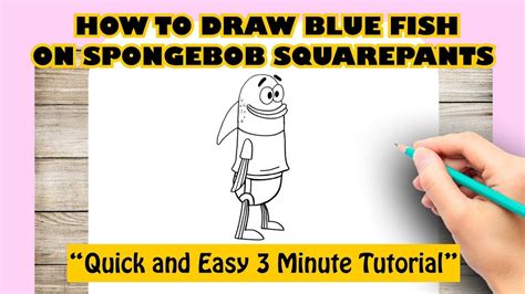 How To Draw Blue Fish On Spongebob Squarepants Youtube