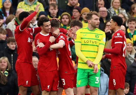 Hasil Liverpool Vs Norwich City Di Piala FA 2023 2024 Pesta Gol Di