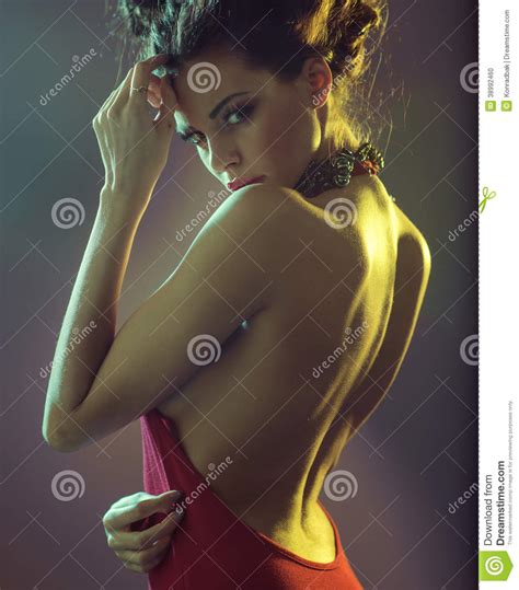 Sensual Brunette Woman In Luxury Room Stock Image Cartoondealer