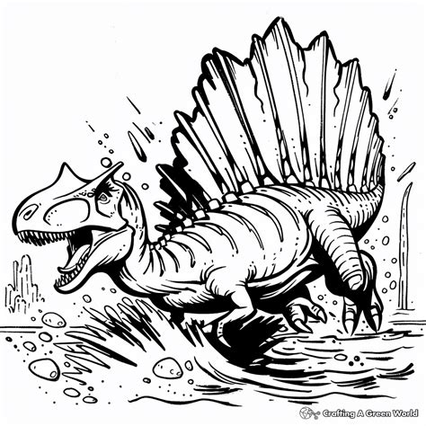 Jurassic World Spinosaurus Coloring Pages Free And Printable