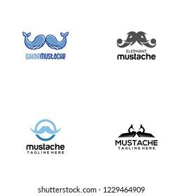 Mustache Logo Design Stock Vector (Royalty Free) 1229464909 | Shutterstock