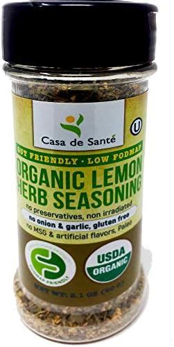 Organic Low Fodmap Certified Paleo Seasoning No Onion No Garlic Gluten