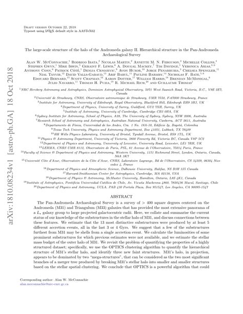 (PDF) The large-scale structure of the halo of the Andromeda galaxy II ...