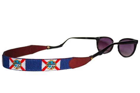 Florida Flag Needlepoint Sunglass Straps™ From Asher Riley Florida Flag Riley Hand Stitching