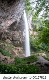 Amazing Twin Wailua Waterfalls On Kauai Stock Photo