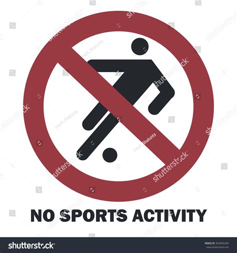 No Sports Activity Sign Vector Illustration Stock Vector (Royalty Free ...