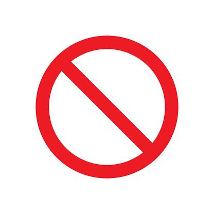 melarang tidak  tanda vektor ilustrasi stok  gambar