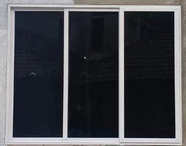 White Powder Coating Aluminium Domal Sliding Window Size Dimension