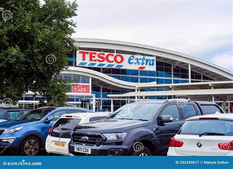 Tesco Extra Supermarket Logo Advertising Sign Editorial Image