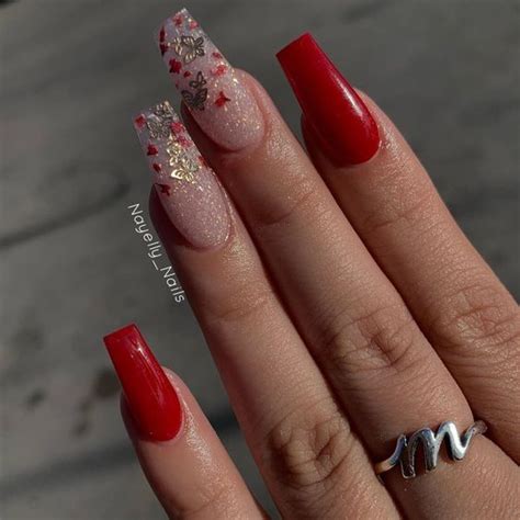 15 Elegant Red Acrylic Nail For Holiday Isishweshwe Quinceanera