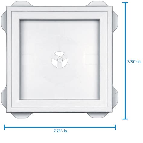 Builders Edge 775 In X 775 In White Vinyl Universal Mounting Block In The Mounting Blocks