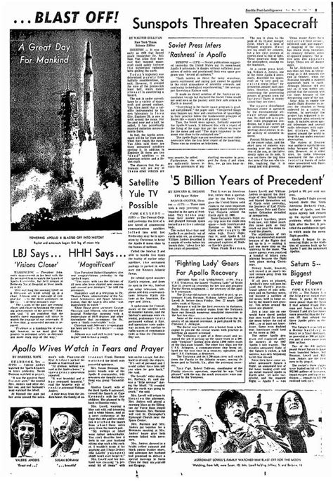 A New Dawn How Seattle Post Intelligencer Covered The Apollo 11 Moon