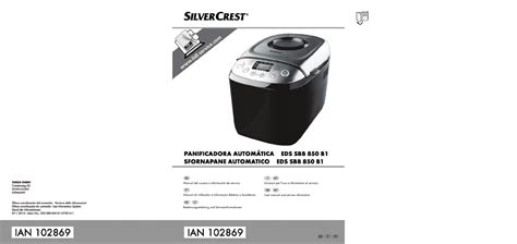 Manual de uso SilverCrest IAN 102869 Máquina de hacer pan