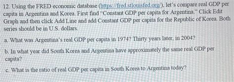 Solved 12 Using The Fred Economic Database