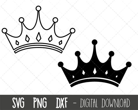 Crown Svg King Svg Queen Svg Tiara Svg Crown Clipart Etsy