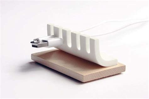 Handmade Wooden Minimal Desk Cable Organizer Gadgetsin