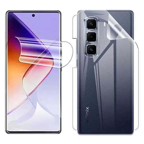 Infinix Hot Pro Plus Front Back Clear Jelly Protector Soft Film