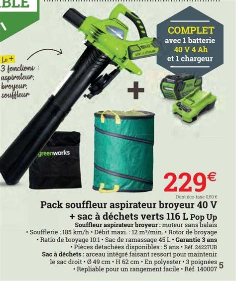 Promo Pack Souffleur Aspirateur Broyeur V Sac D Chets Verts