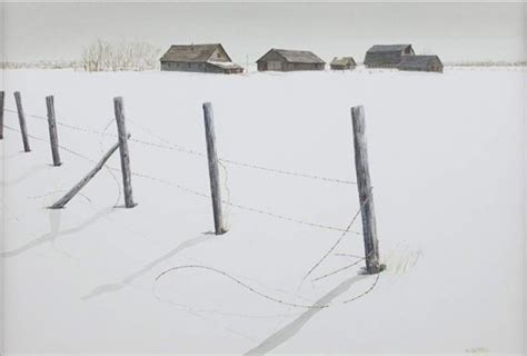 Leonard Gibbs Winter Landscape 1981 Mutualart