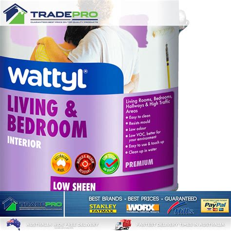 Paint White 10ltr Wattyl® Premium Low Sheen Living Bedroom Interior 10