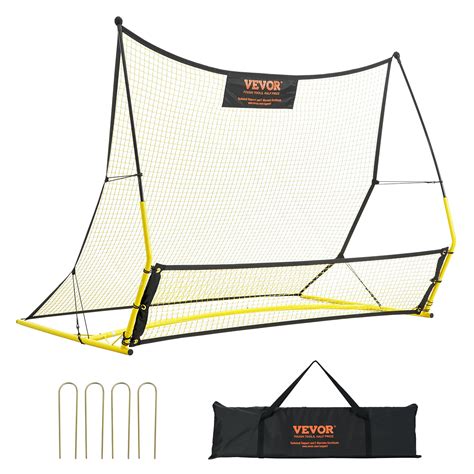 Vevor Soccer Trainer 2 In 1 Portable Soccer Rebounder Net Iron Soccer