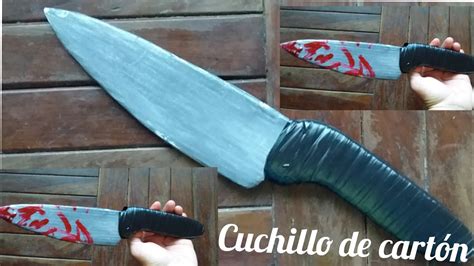 cuchillo de cartón facil YouTube