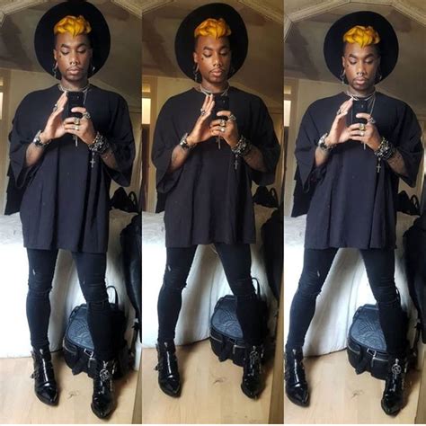 Black Goth Guy Instagram Shanghaid Afro Punk Fashion Goth Guy