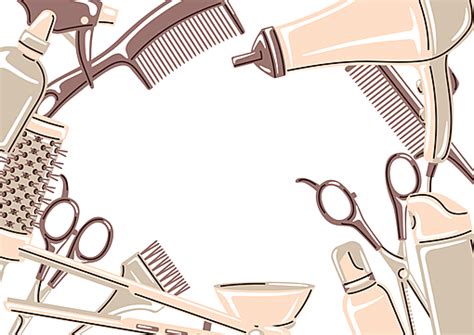 Hairdresser Tools Vector Hd PNG Images Barbershop Frame With