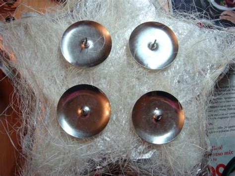 Рождественская звезда - подсвечник из пенопласта, картона и сизаля