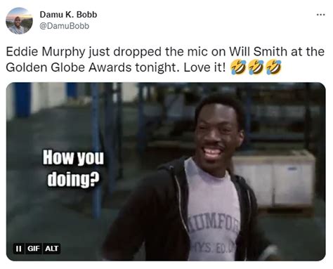 Eddie Murphy Mocks Will Smith Over Oscars Slap At Golden Globes 2023