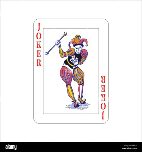 Bright colourful joker playing card on white Stock Vector Image & Art ...