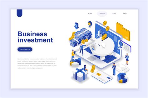 Business Investment Modern Flat Design Isometric Concept Vector