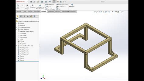 Solidworks Weldments Tutorial Solidworks Profil Al Mas Youtube