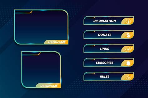 Premium Vector Twitch Stream Panels