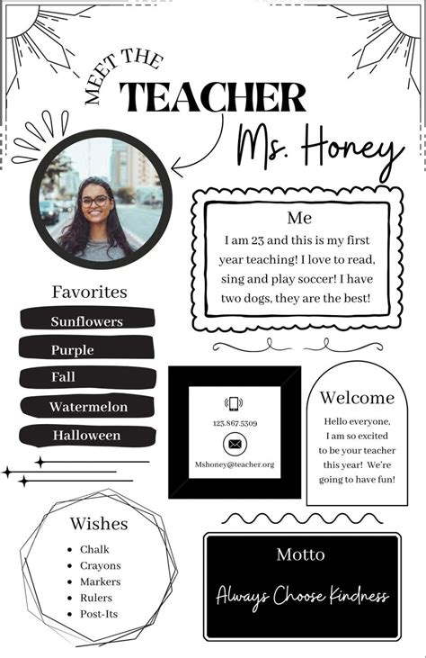 Meet The Teacher Template Editable Teacher Printable Etsy